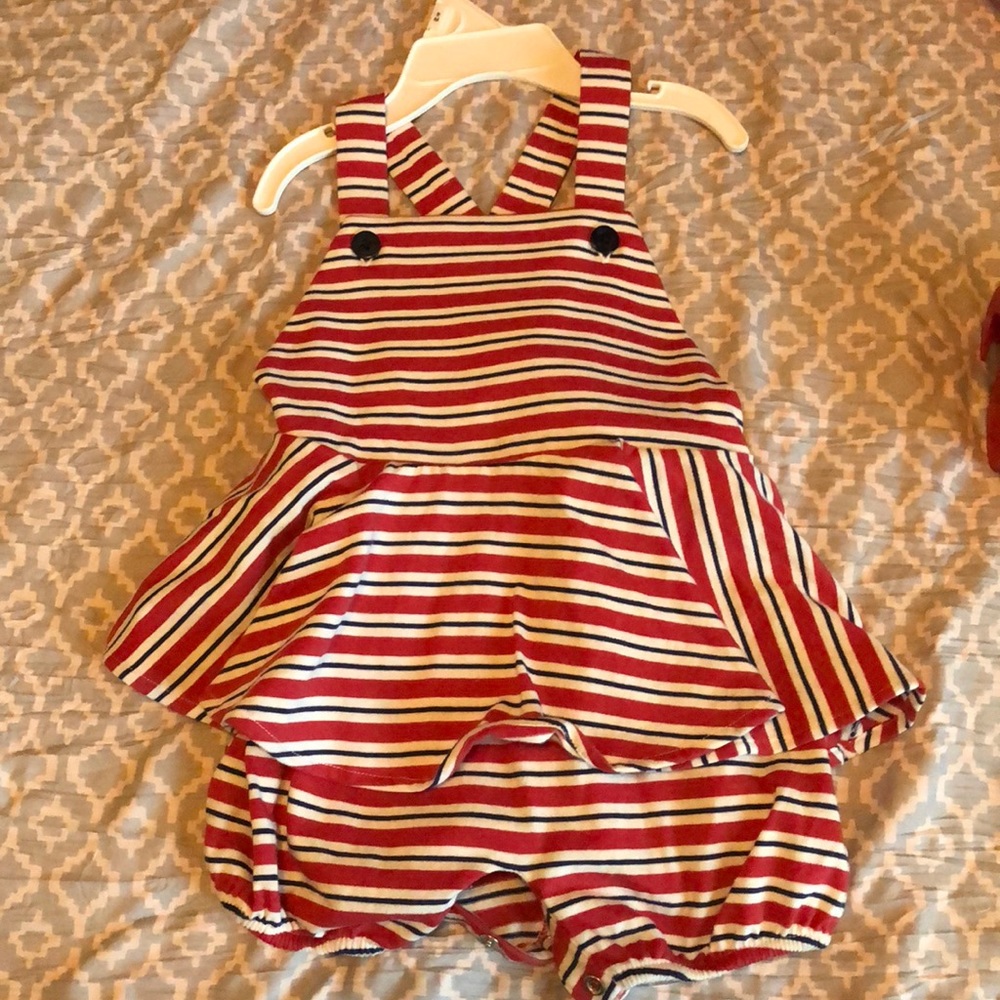 Ralph Lauren striped romper 9 months - Picture 1 of 3